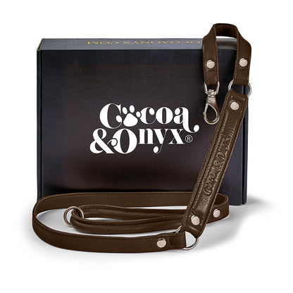 ComfurtGrip Leather Dog Leash - Brown
